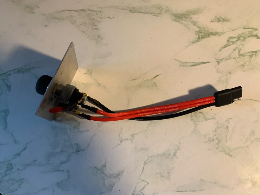 QuickCar Ignition Control Panel Starter Black 1 Toggle/ 1 Push Button Checkered