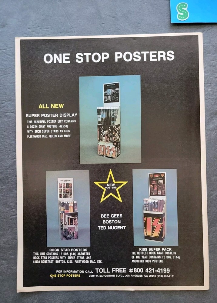 Kiss Retailer Poster Display Promo Print Advertisement Vintage 1978