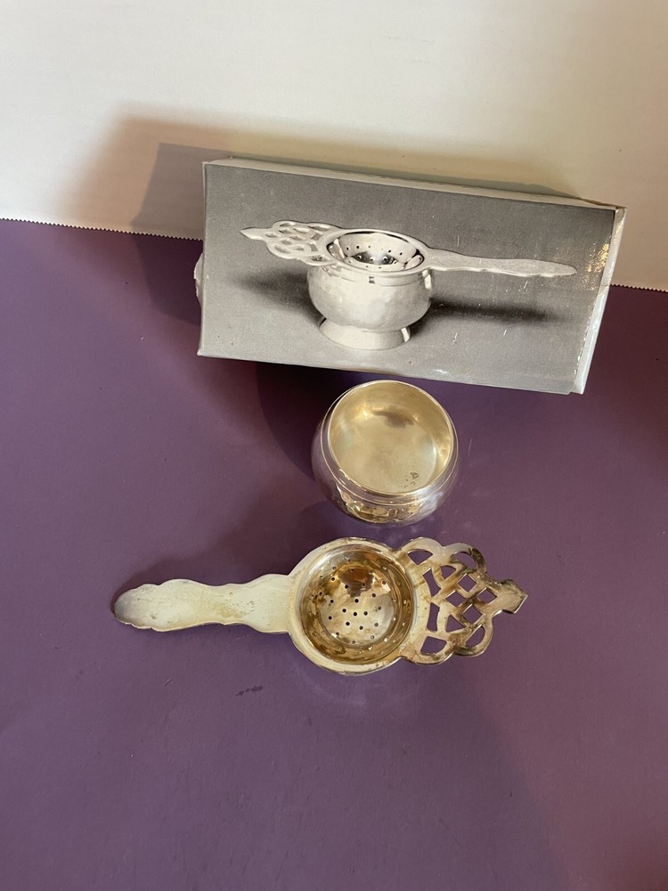 Vintage Warwick Tea Strainer w/ Bowl
