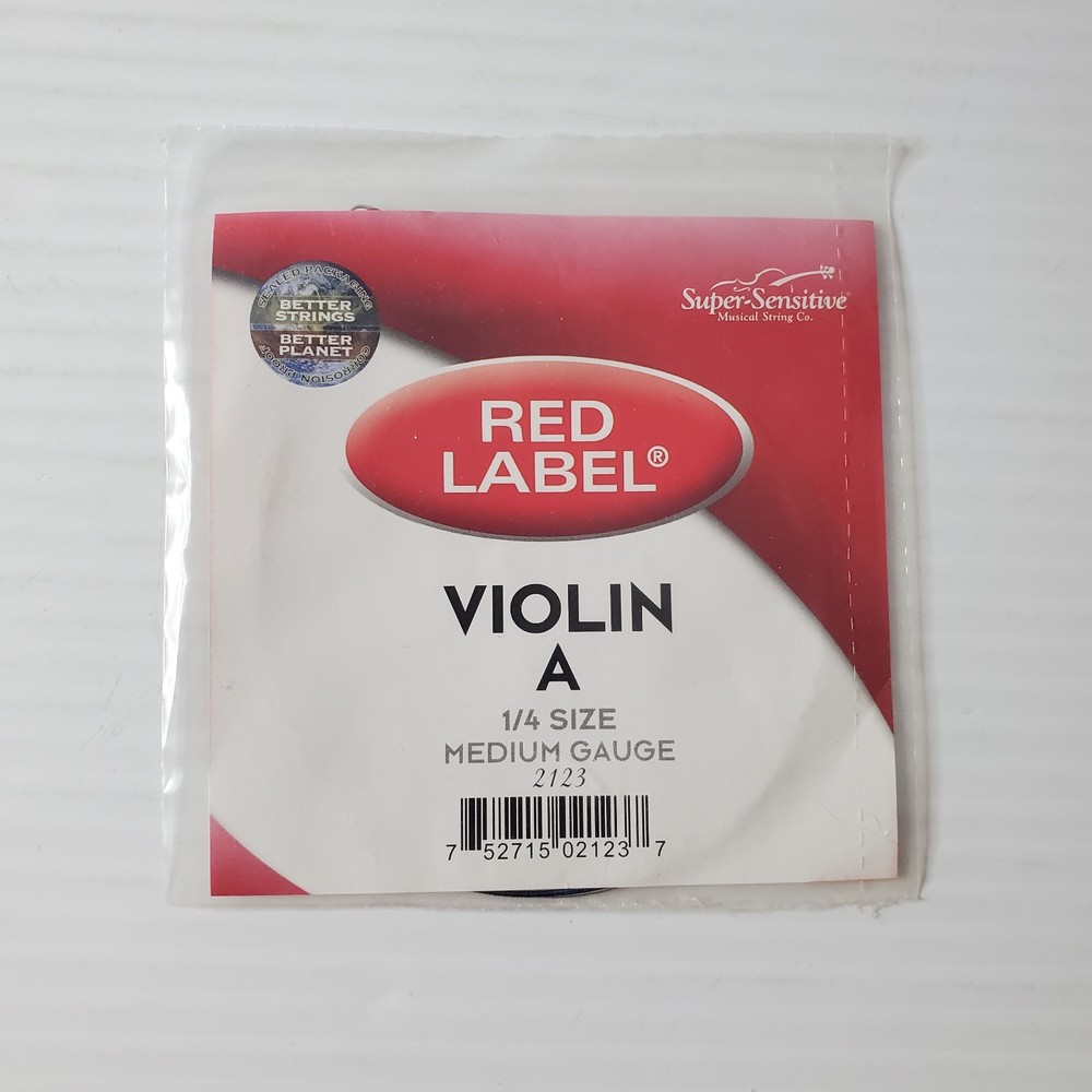 Red Label Violin A Single String 1/4 Super Sensitive Medium Gauge 2123