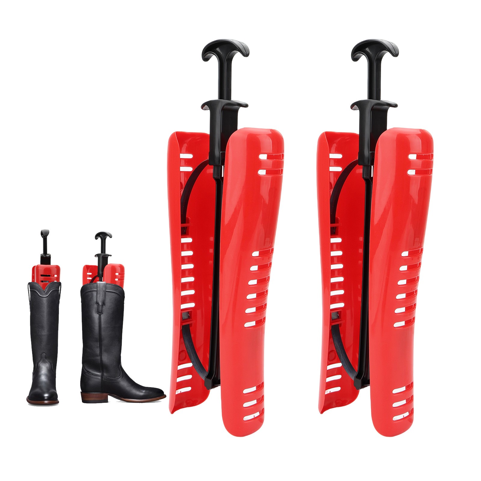 2x Adjustable Boot Shaper 12 Inch Inserts w/ Handle for Mid Calf Tall Boot Shape