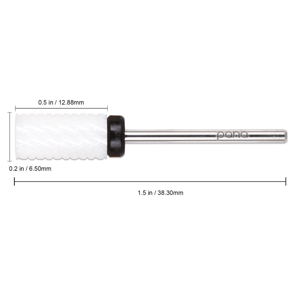 Professional Quality Ceramic White Large Barrel Bit Nail Drill Extra Coarse Grit