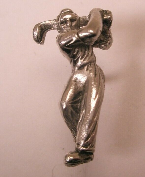 Golfer Golfing Follow Thru Vintage Tie Tack Lapel Pin club tournament l pga m118