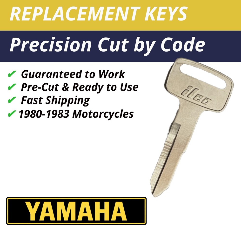 Yamaha Ignition Key Cut to Code Motorcycle Replacement A24422-A34343