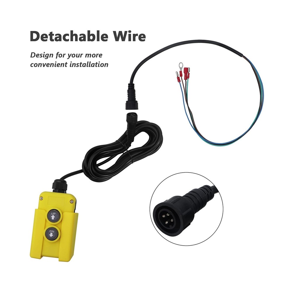 4 Wire Dump Trailer Remote Control Switch 12v DC Hydraulic Pump Power Unit Up...