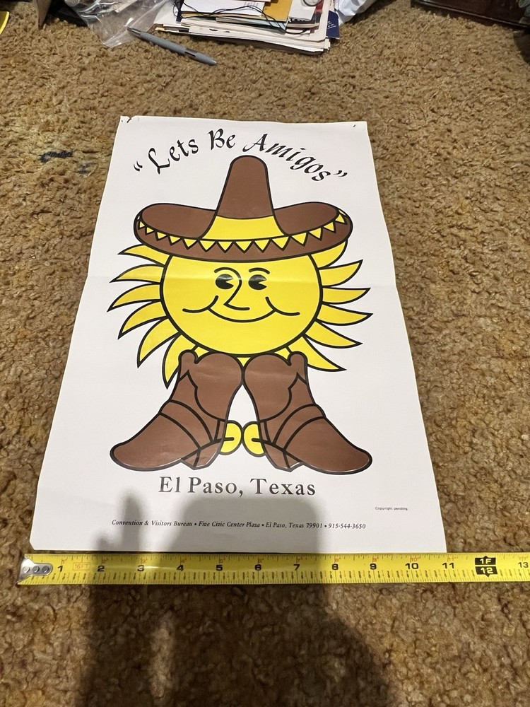 El Paso Texas Poster 17x11