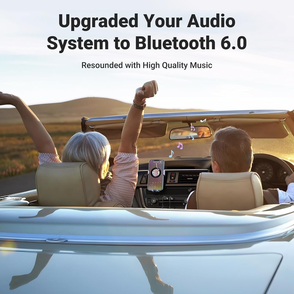 Transform Your Car with Bluetooth 6.0 Adapter - Enjoy Music & Calls Hands-Free