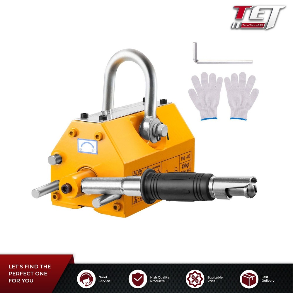 Magnetic Lifter Lifting Magnet 880lbs/400kg Pulling Capacity 2.5 Safety Factor