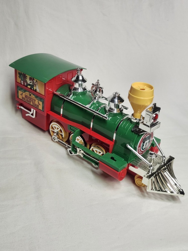 Mickey Mouse Holiday Express Train Set Collector's Edition WORKS-Missing Caboose