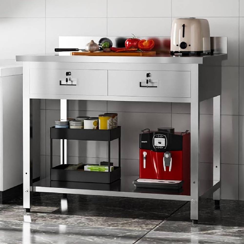 42 x 26 x39 Inch Heavy Duty Stainless Steel Prep & Work Table with Drawers NEW