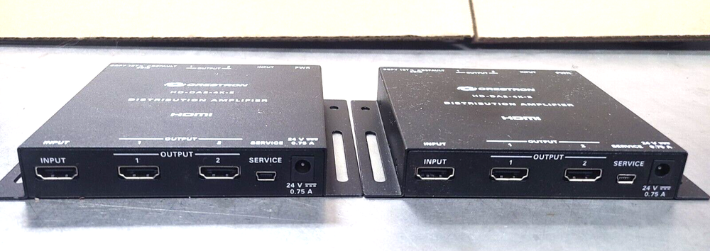 2X CRESTRON HD-DA2-4K-E Distribution Amplifier HDMI, working