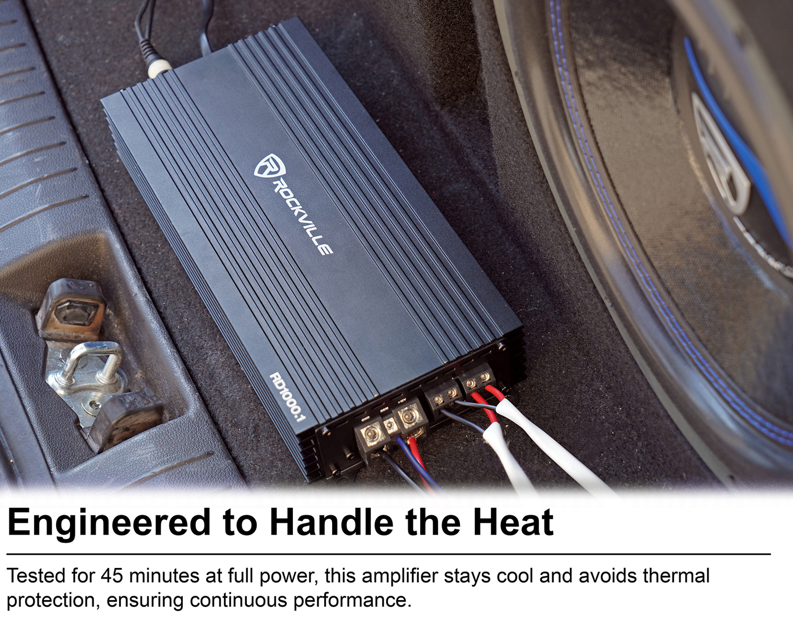 Rockville RD1000.1 1000w RMS @ 1 Ohm (4000w Peak) Mono Amplifier Car Audio Amp