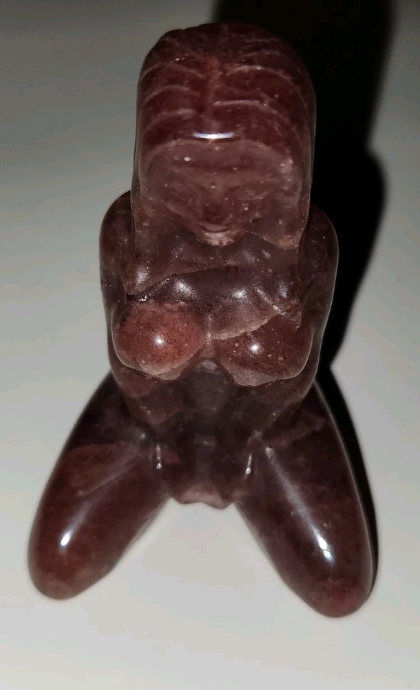 Stone Kneeling Goddess Figure