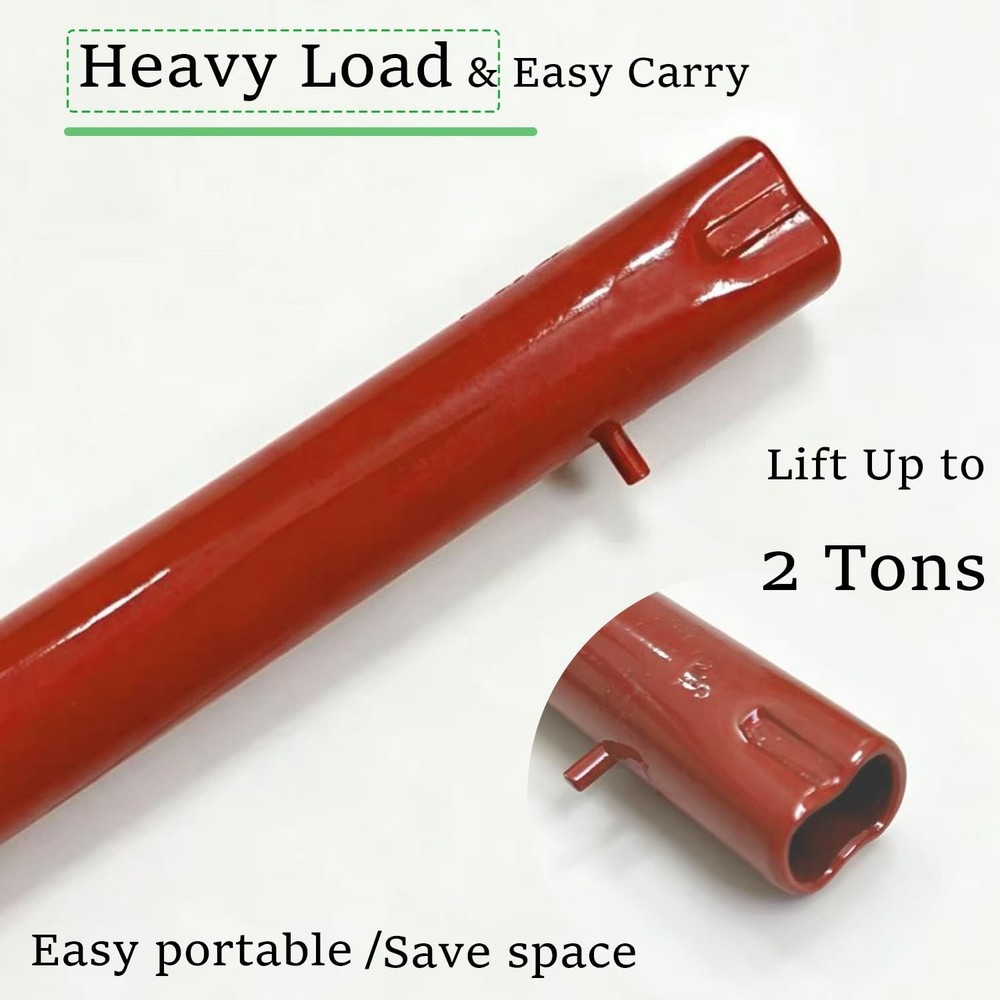 Horizontal Hydraulic Jack Handle Replacement, 2 Ton 16.5 Inch, red