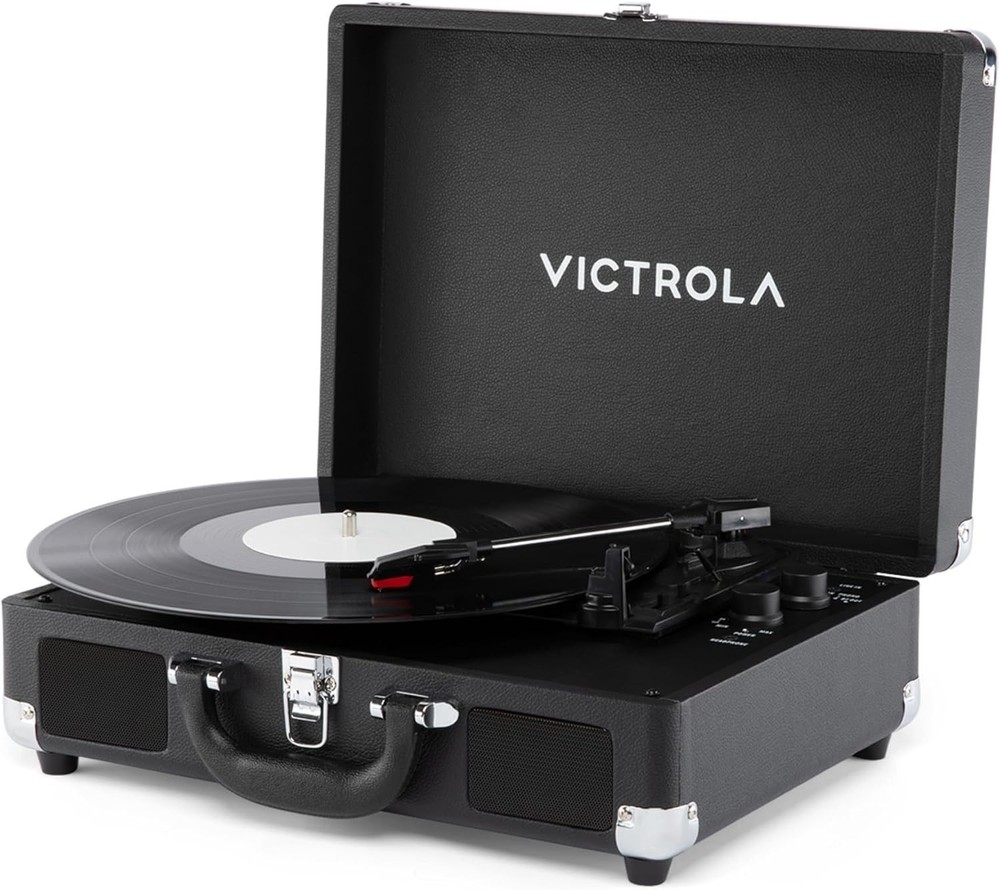 Retro Bluetooth Suitcase Record Player - Dynamic Sound & Easy Setup | Journey II