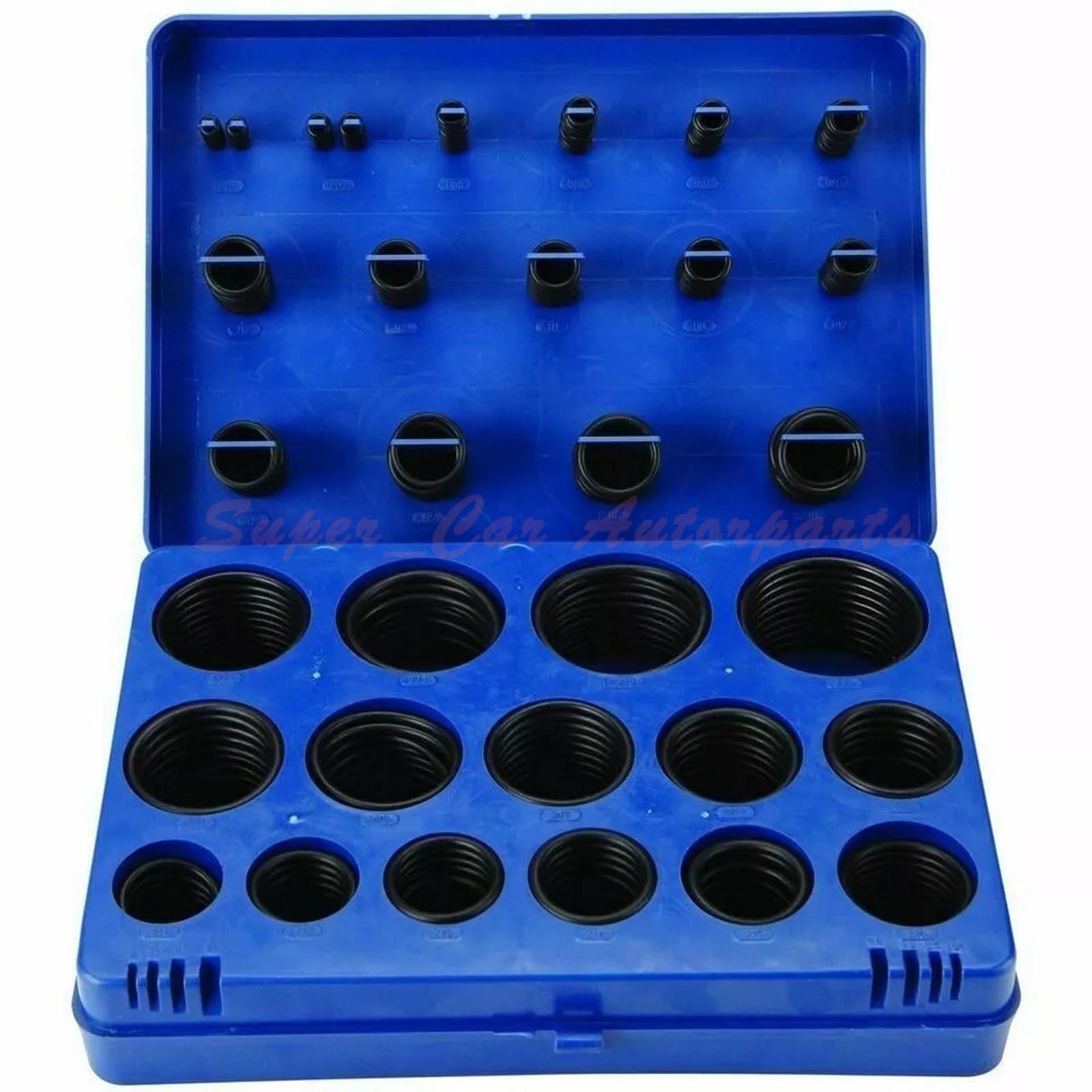 SAE Metric Rubber O-Ring Washer Assortment Kit Automotive Storage Case ORing Set