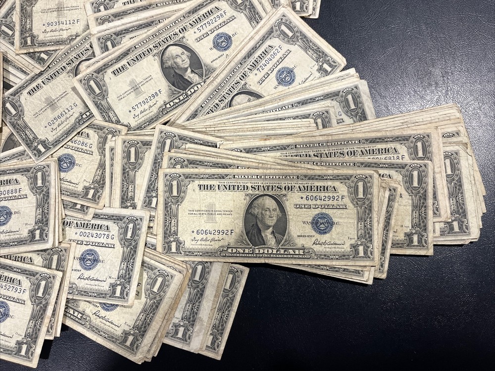 1935 One Dollar ($1) Star Note Average Circulated Silver Certificate Star Bill