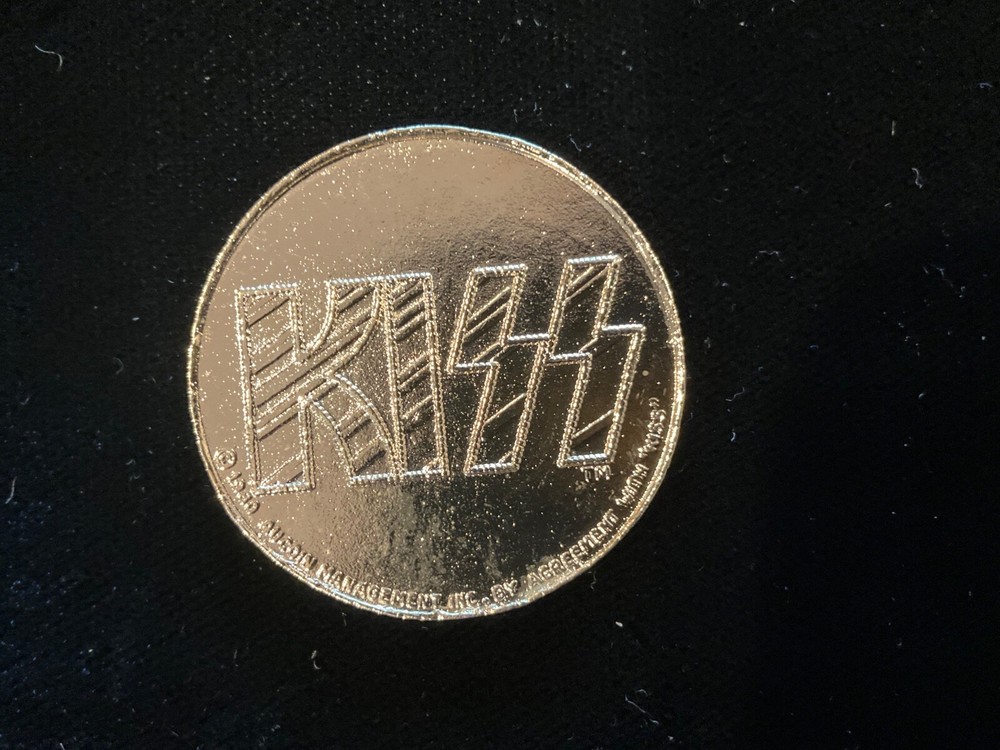 Vintage 1980 KISS Coin from Australia Unmasked Tour - Eric Carr Ace Gene Paul