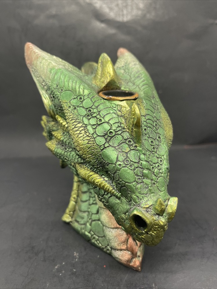 Mythological Green Dragonhead Backflow Cone Burner