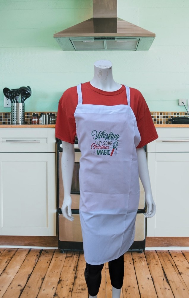 Whisking Up Some Christmas Magic Apron-Machine Embroidered