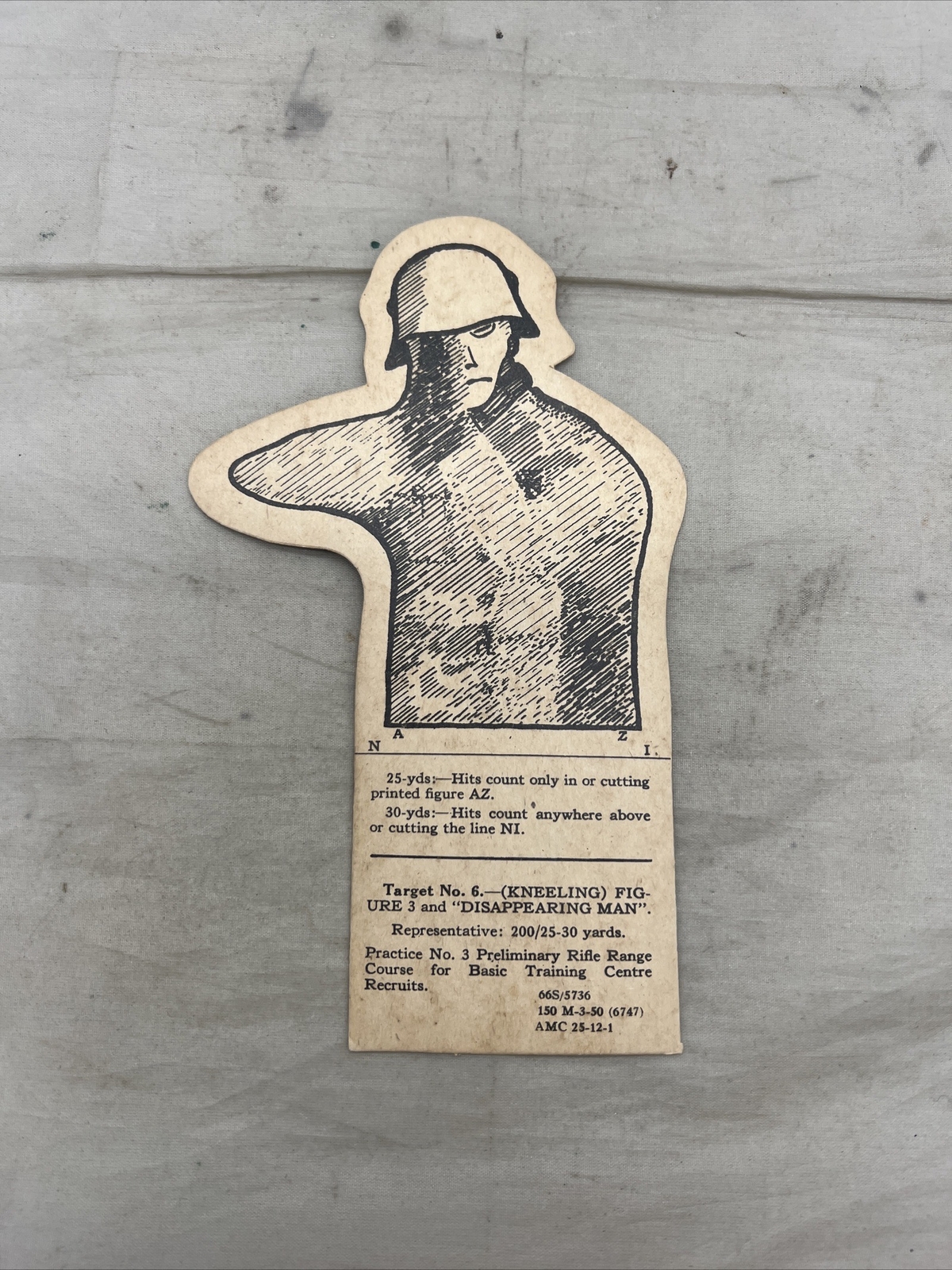 WW2 US Shooting Target German Soldier Original (T265