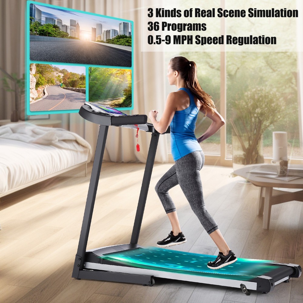 Heavy Duty Treadmill Folding Treadmill Running Jogging Excercise for Excercise🔋