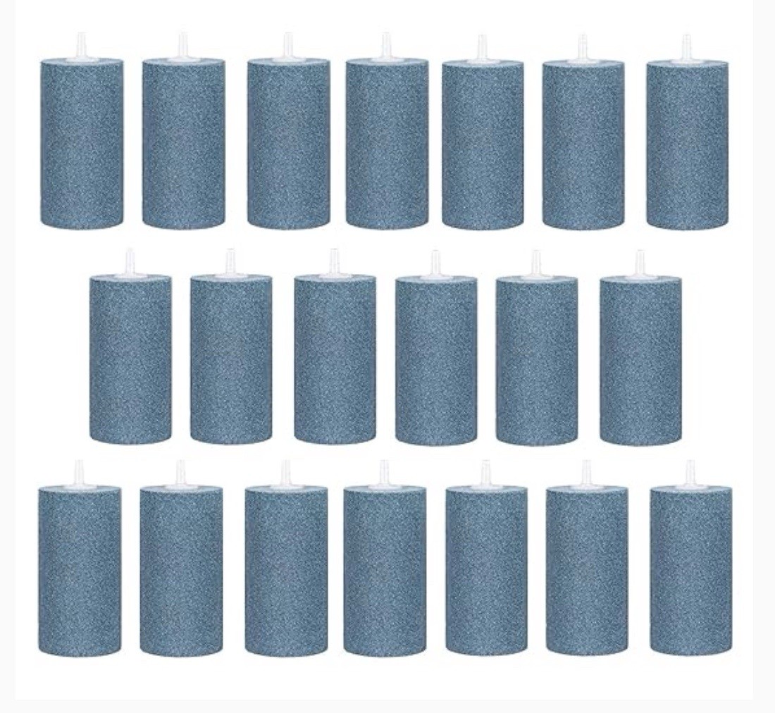 4”x2” Air Stone Cylinder For Fish & Plant In Aquarium & Hydroponic System-20 Ct