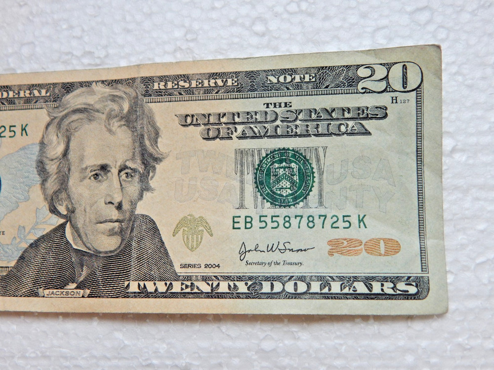 RARE! $20 Dollar Bill 2004 NOTE Dollar Certificate EB55878725K