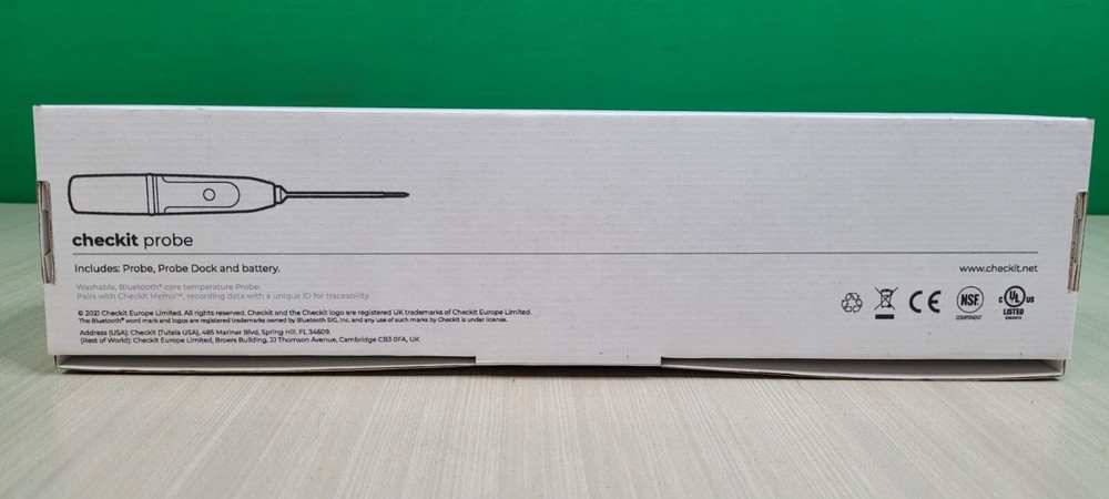 CHECKIT PROBE (BLUE, COLD ITEMS) WASHABLE, BT CORE TEMP W/ DOCK BATTERY