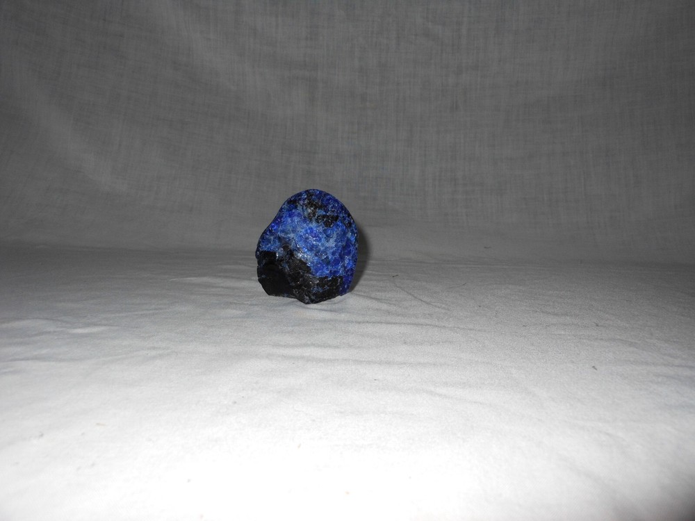 Dark Blue Translucent Slag Glass Rock, 9oz
