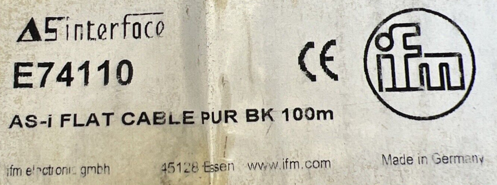 [€ 4.90/m] 50m IFM AS interface E74110 | AS-i flat cable | PUR BK | flat cable