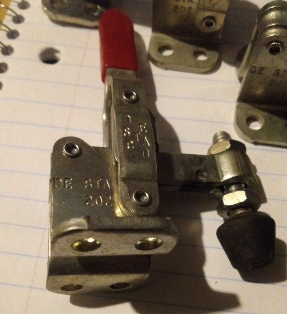 DE-STA-CO. No.202 VERTICAL HANDLE TOGGLE CLAMPS,exc. condition