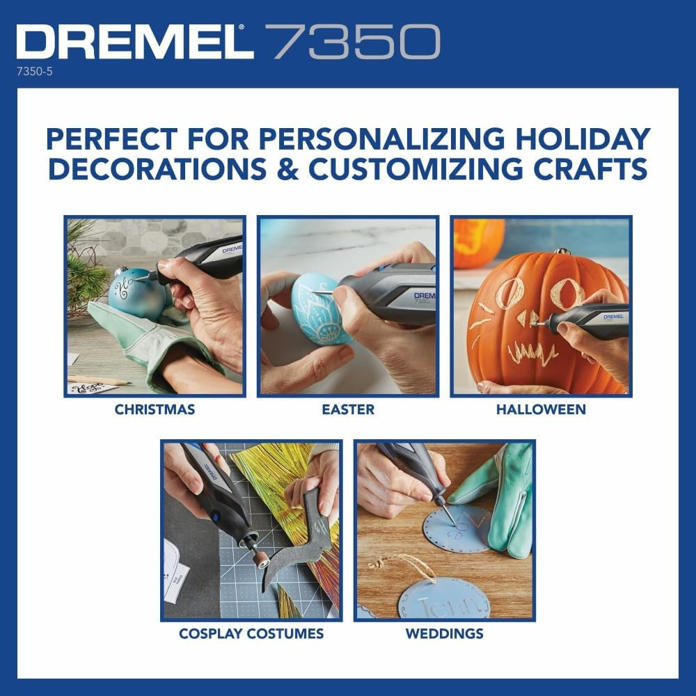Dremel 7350 Cordless Rotary Tool Kit with USB-C Battery & 5 Accessories