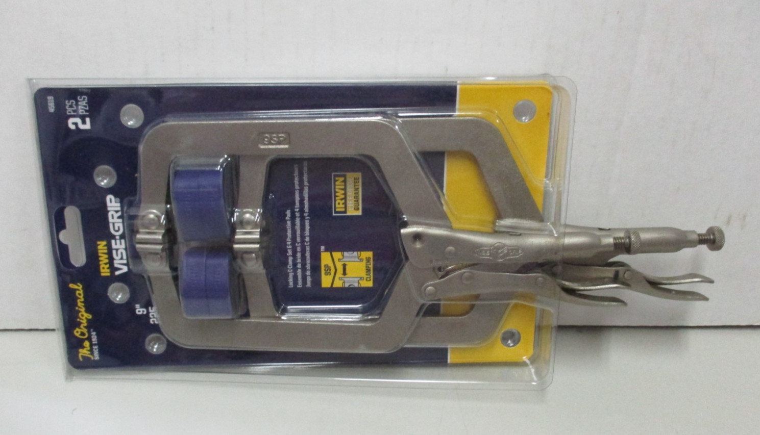 2pc Vise-Grip by Irwin The Original 9" Locking C Clamp Set w/Protective Pads