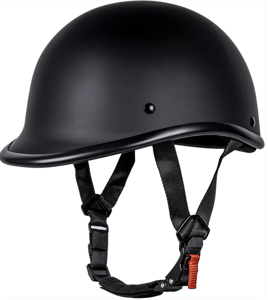 2 Pack DOT Approved Half Shell Motorcycle Helmets Matte Black Open Face Hawk Pro