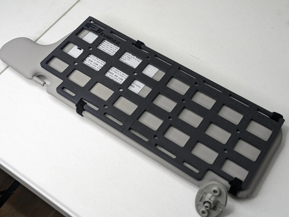 FJ Cruiser Front Visor MOLLE Tactical Sun Visor Panel Organizer