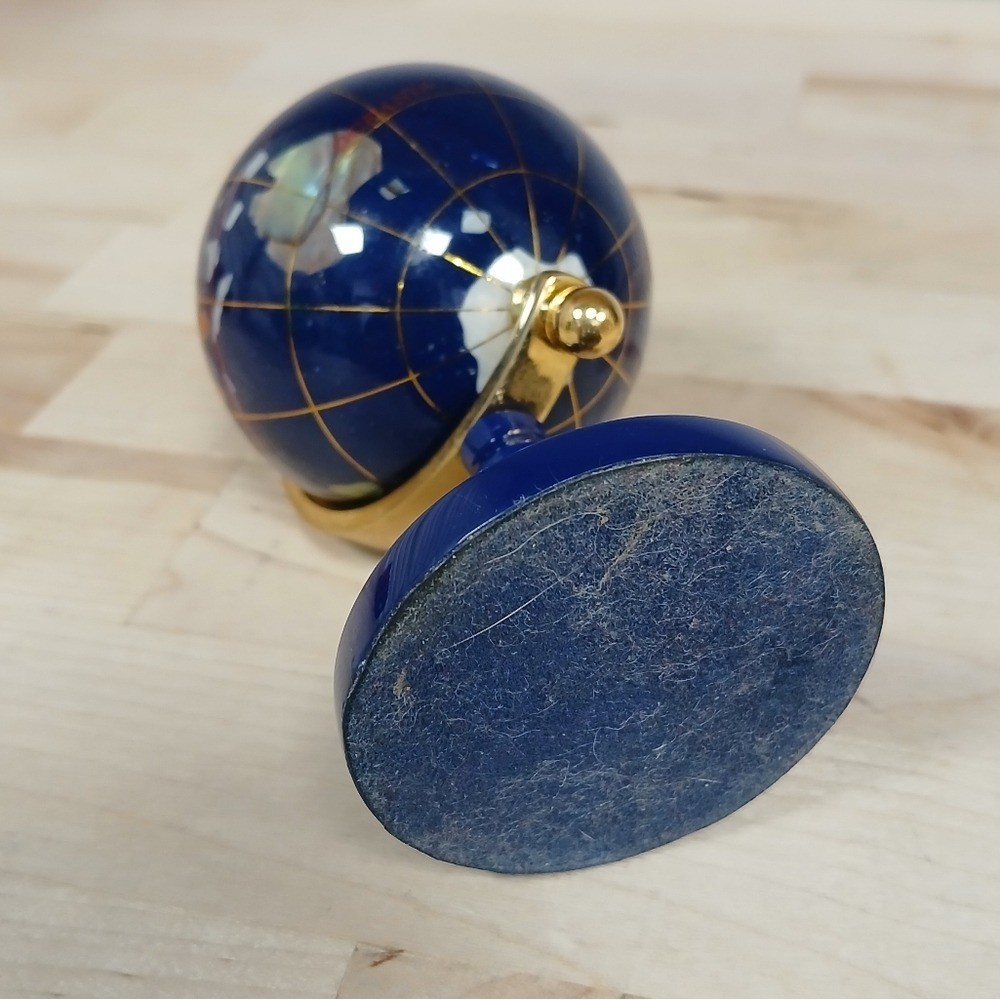 Blue Lapis Lazuli Gemstone World Globe