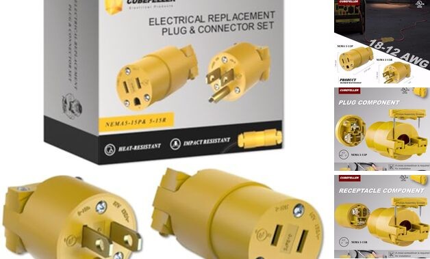 Electrical Replacement Plug & Connector Set, Plug & Connector Set (1)