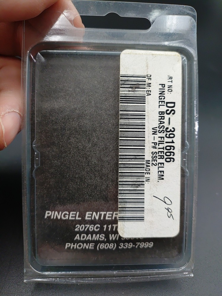 PINGEL SSE2 Replacement Brass 40 Micron In-Line Fuel Filter Element & O-Ring Set