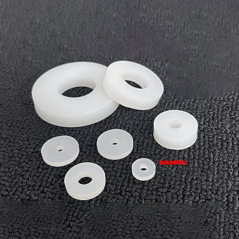 Round White Silicone Rubber Washer Flat Seal Gaskets High Temp Pads ID 22-152mm