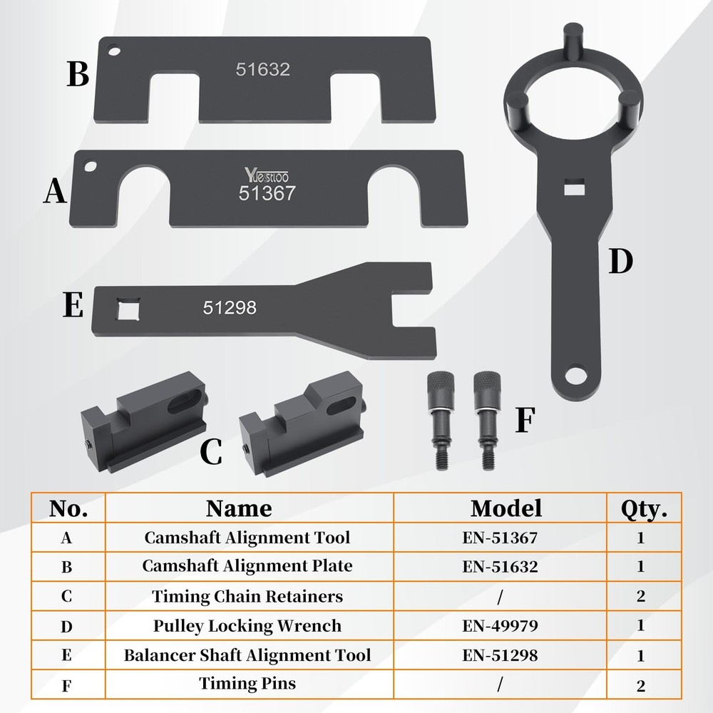 Yuesstloo Engine Camshaft Timing Tool Kit, Compatible with GM Opel Buick...