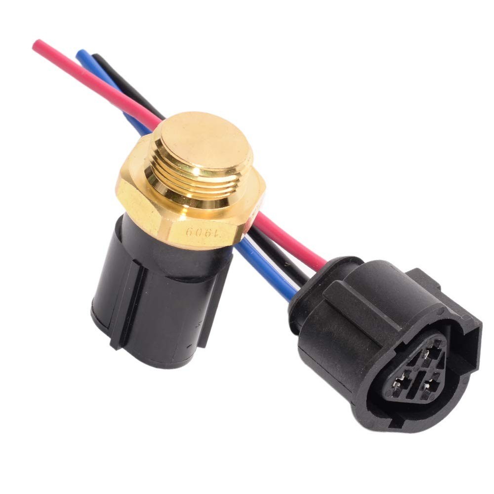 Radiator Coolant Temp Sensor Pigtail Plug Temperature Sensor Set Compatible with