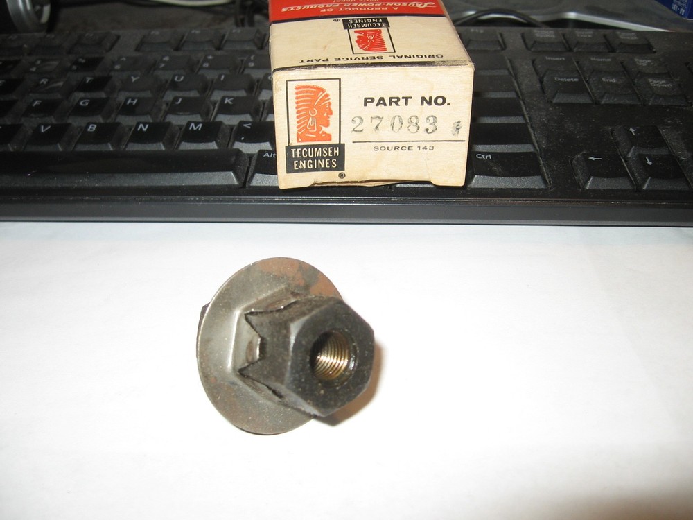 Tecumseh engine flywheel nut part # 27083 nos oem