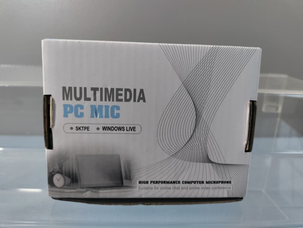NEW MULTIMEDIA PC MIC HIGH PERFORMANCE COMPUTER MICROPHONE DESKTOP ROUND & BLACK