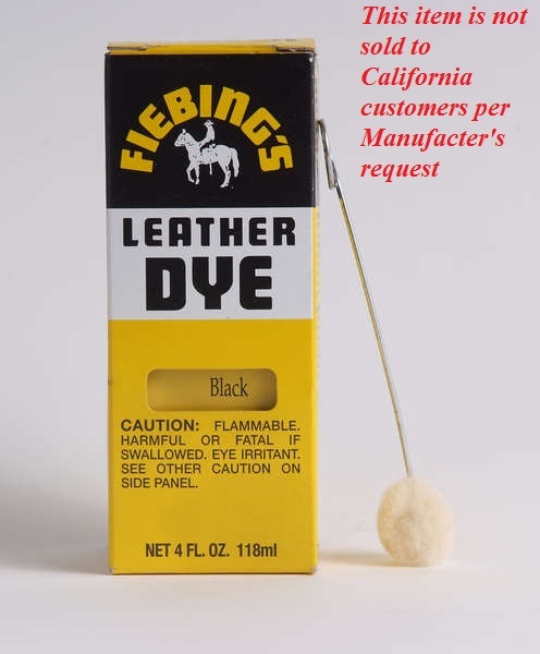 Fiebing's Leather Dye w/ Applicator -All COLORS- 4 OZ  |Not for CA Customers|