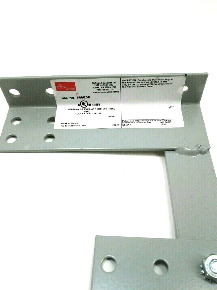 Hoffman Enclosures F66GDB, Wireway Drop & Bracket Hanger, 1 PC