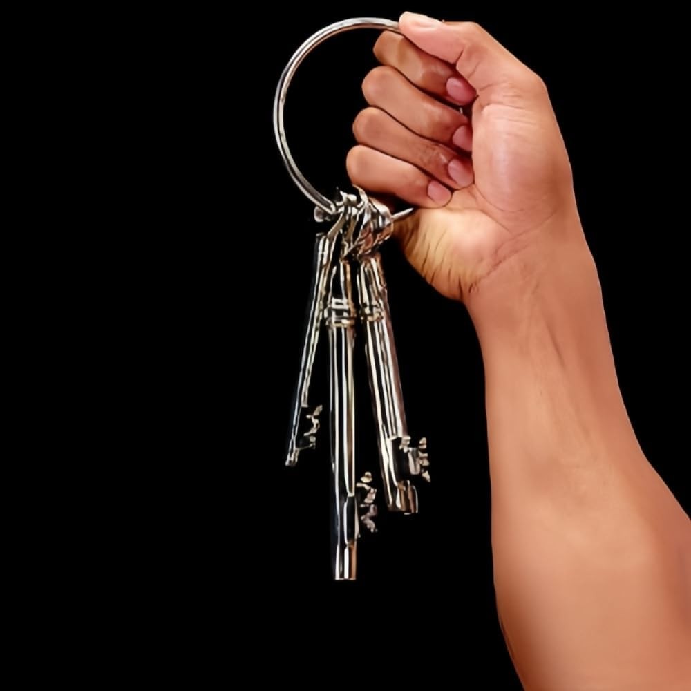 3 Inch Flat Key Rings - Very Large Split - Silver 3 inch,