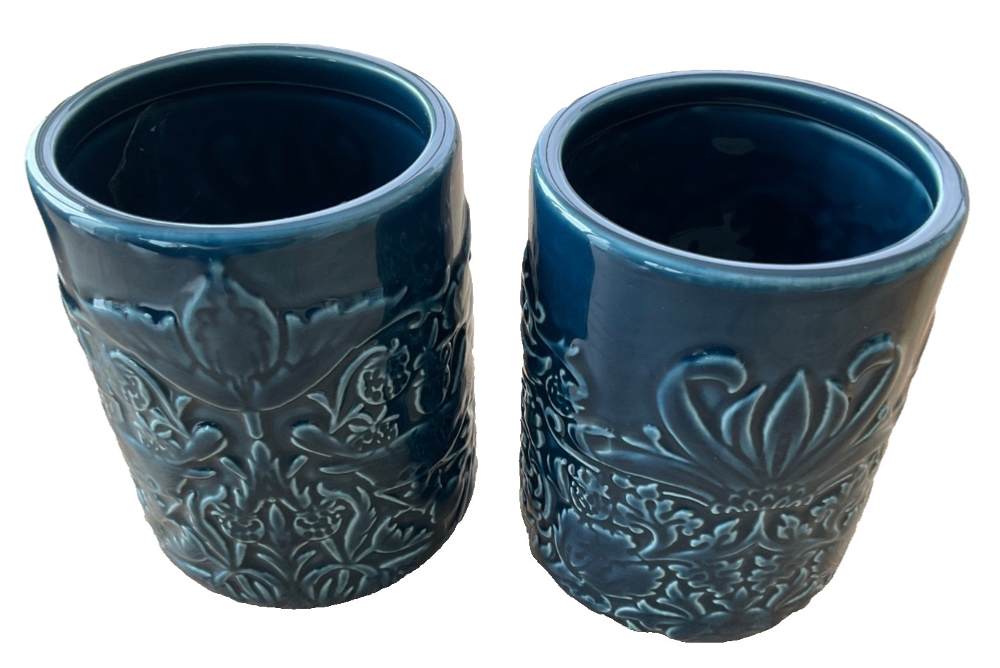 Morris & Co~Vanity/accessory Set~Strawberry Thief~dark Blue~3 pcs~textured~NWT