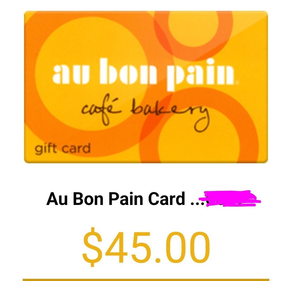 Au Bon Pain Gift E-Card $45