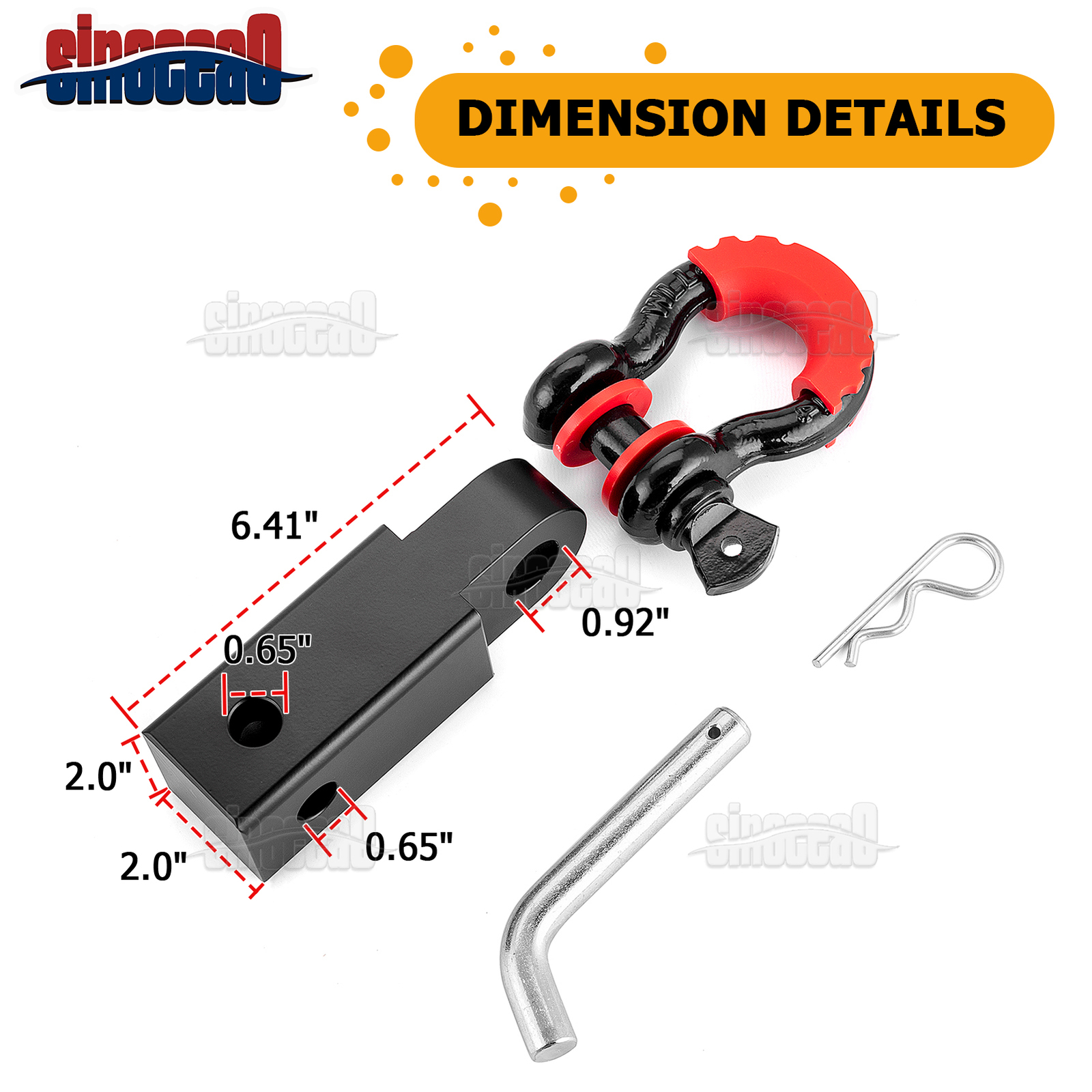 For 2014-2024 4WD Polaris RZR XP 1000 2" Hitch Receiver + Rear Hitch Mount